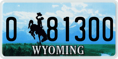 WY license plate 081300