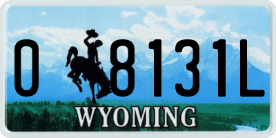WY license plate 08131L