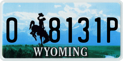 WY license plate 08131P