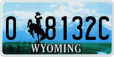 WY license plate 08132C