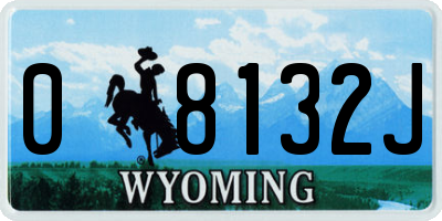 WY license plate 08132J