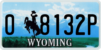 WY license plate 08132P