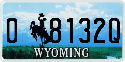 WY license plate 08132Q