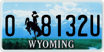 WY license plate 08132U