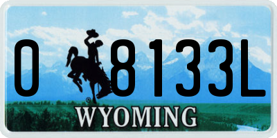 WY license plate 08133L