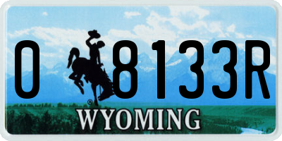WY license plate 08133R