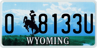 WY license plate 08133U