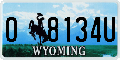 WY license plate 08134U