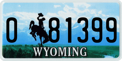 WY license plate 081399