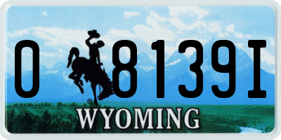 WY license plate 08139I