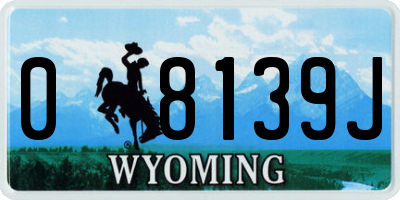 WY license plate 08139J