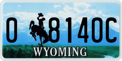 WY license plate 08140C