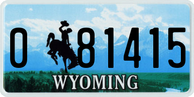 WY license plate 081415