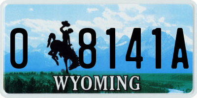 WY license plate 08141A