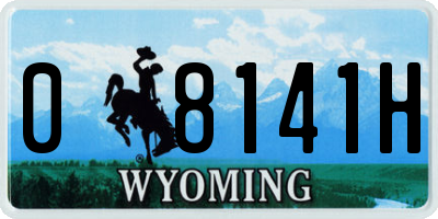 WY license plate 08141H