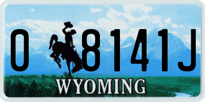 WY license plate 08141J