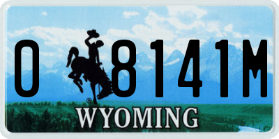 WY license plate 08141M