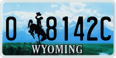 WY license plate 08142C
