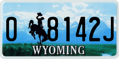 WY license plate 08142J
