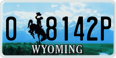 WY license plate 08142P
