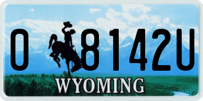 WY license plate 08142U