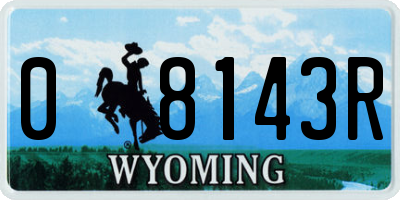WY license plate 08143R