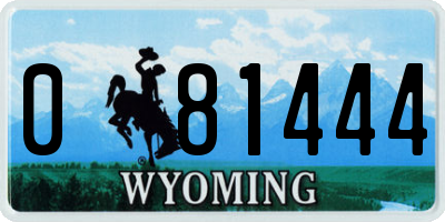 WY license plate 081444
