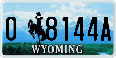 WY license plate 08144A