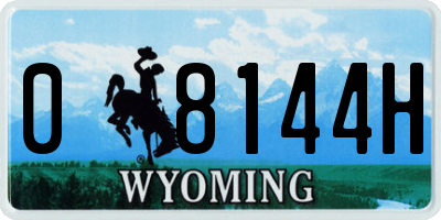 WY license plate 08144H