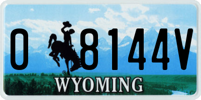 WY license plate 08144V