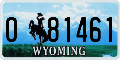 WY license plate 081461