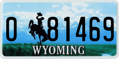 WY license plate 081469