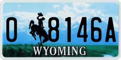 WY license plate 08146A