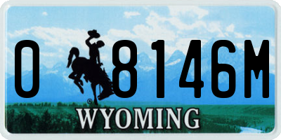 WY license plate 08146M