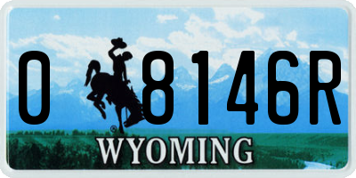 WY license plate 08146R