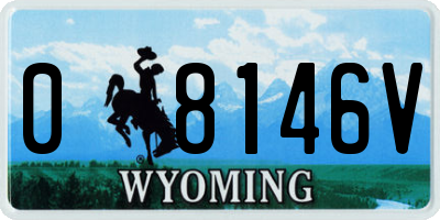 WY license plate 08146V