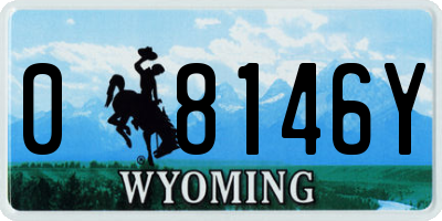 WY license plate 08146Y