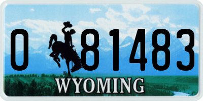 WY license plate 081483