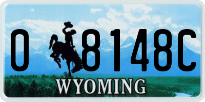 WY license plate 08148C
