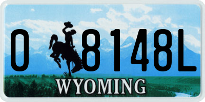 WY license plate 08148L