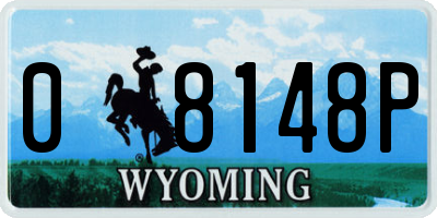 WY license plate 08148P