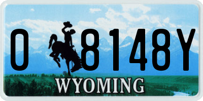 WY license plate 08148Y