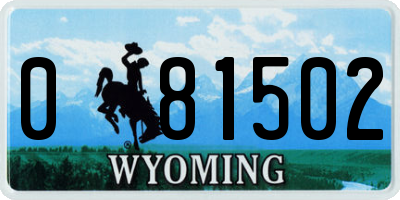WY license plate 081502