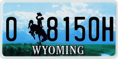 WY license plate 08150H