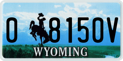 WY license plate 08150V