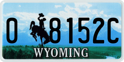 WY license plate 08152C