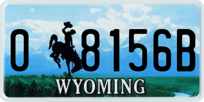 WY license plate 08156B