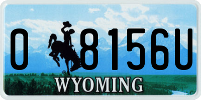 WY license plate 08156U