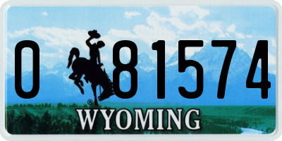 WY license plate 081574