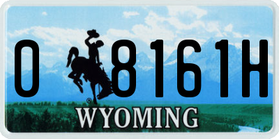 WY license plate 08161H